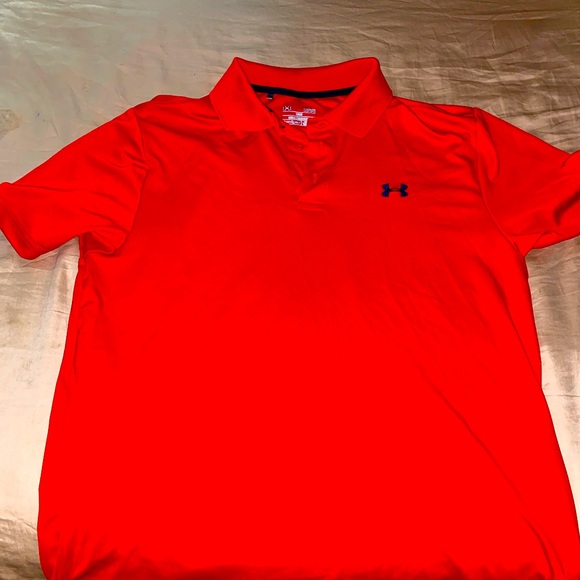 Under Armour red polo shirt. Size large - Picture 1 of 6